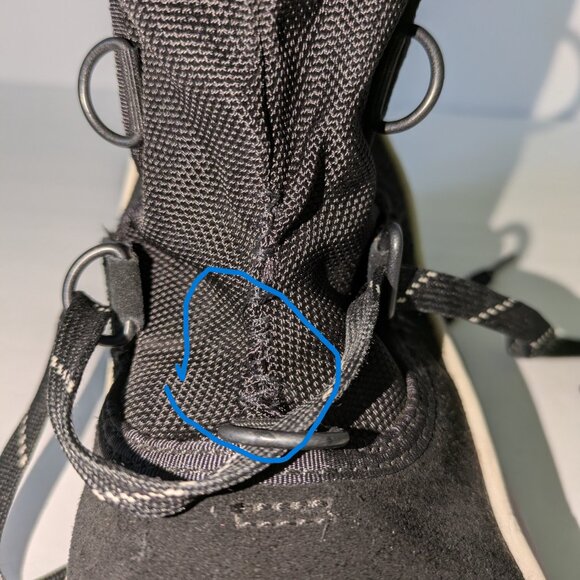 Sorel Tivoli III Waterproof Suede Textile Faux Fur Cuff Black Boot Size 10 - Picture 14 of 16